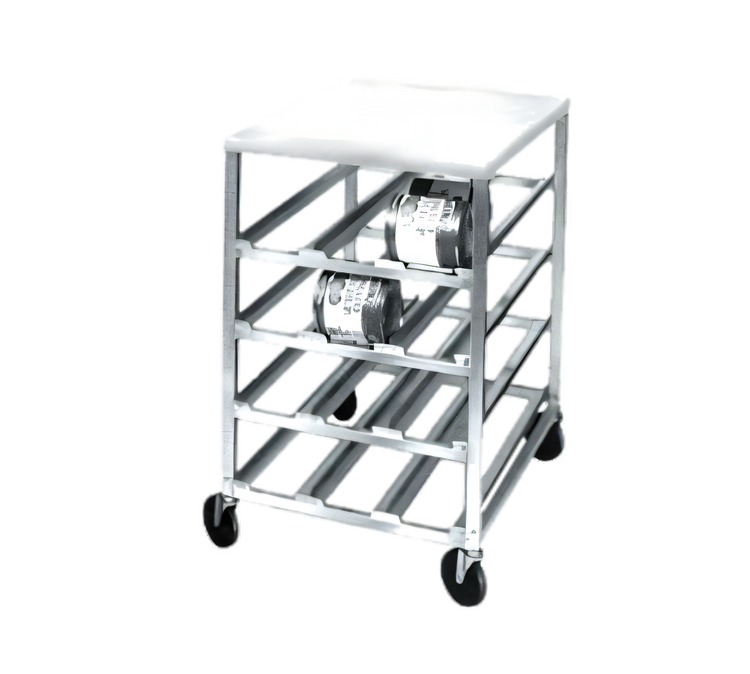 Product image #1 for Channel Manufacturing Half-Size Mobile Aluminum Can Rack with Poly Top, 54 #10 Can Capacity