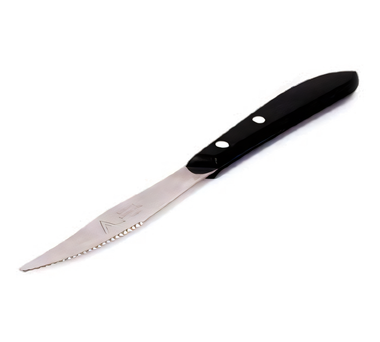 Product image #1 for Deluxe 4-Inch Serrated Steak Knife, 8-3/4-Inch Overall Length, Black Polypropylene Handle