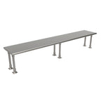 Thumbnail image #1 for BK Resources BK-OSS-1884BN 84-Inch Single Table-Mount Bullnose Overshelf, 16-Gauge 304 Stainless Steel