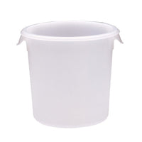 Rubbermaid Commercial Products Color-Coded Round Food Storage Container, 4 Quart, White, Polyethylene