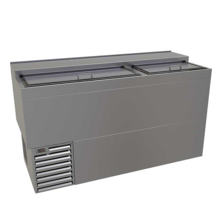 Product image #1 for Glastender 60-Inch Stainless Steel Flat Top Deep Well Slide Top Bottle Cooler