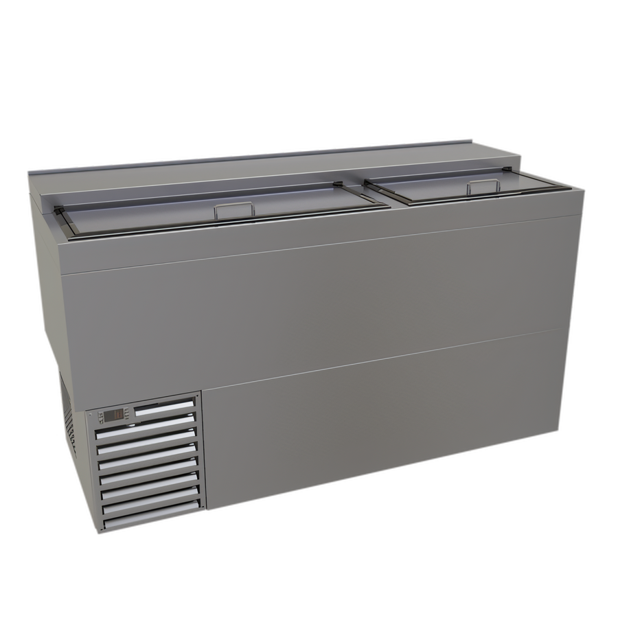 Product image #1 for Glastender 60-Inch Stainless Steel Flat Top Deep Well Slide Top Bottle Cooler