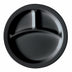 Thumbnail image #2 for Cambro Camwear 9-Inch Black 3-Compartment Narrow Rim Polycarbonate Plate
