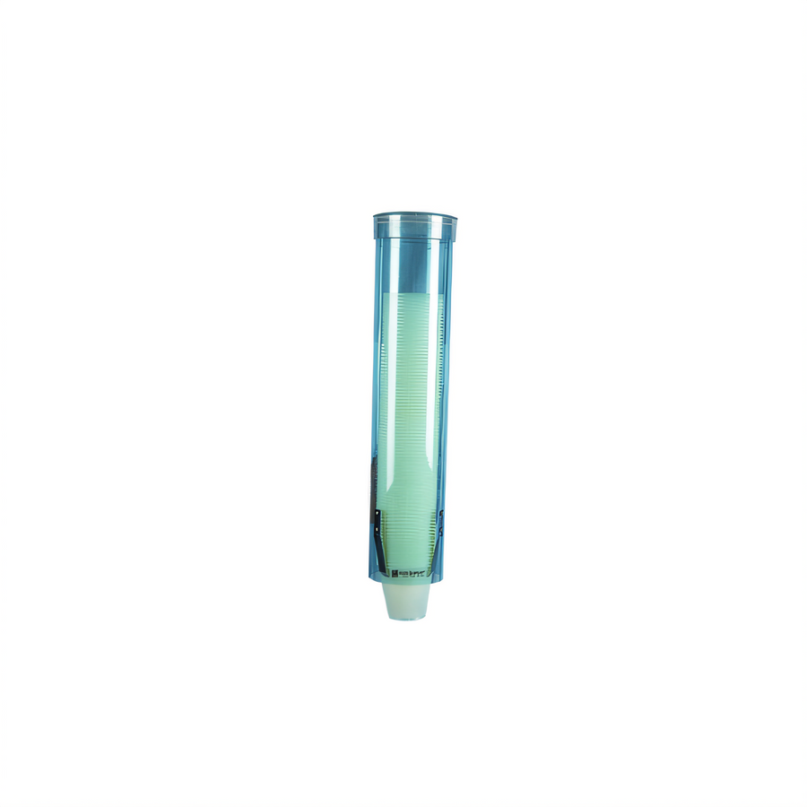 Product image #1 for San Jamar Medium Wall-Mount Pull-Type Water Cup Dispenser for 4-10 oz. Cups, 16-Inch Tube, Arctic Blue
