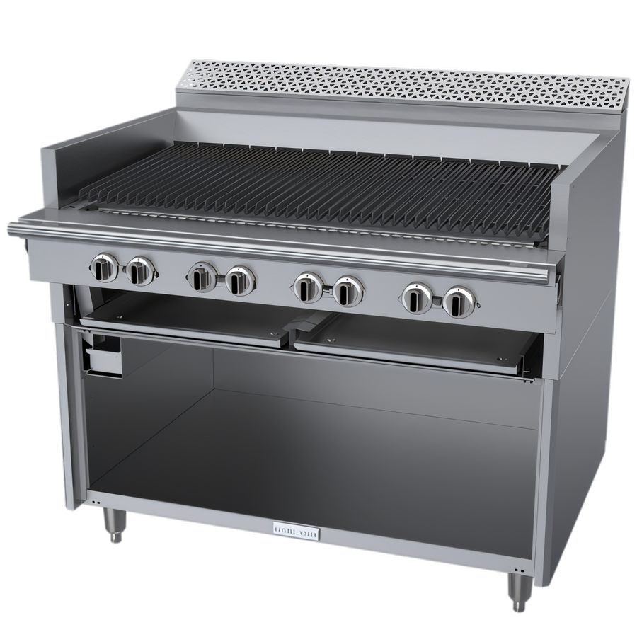 Product image #1 for Garland Cuisine Series 48-Inch Gas Charbroiler and Underfired Broiler with Open Storage Base