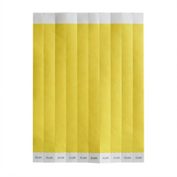 Bar Maid Waterproof Tear-Free Tyvek Wristbands, 3/4-Inch x 9.5-Inch, Yellow Solid, 500/Pack