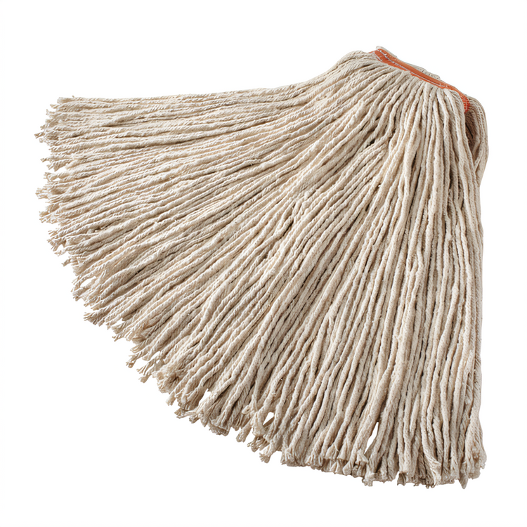 Product image #1 for Premium All-Purpose 32 oz White 4-Ply Cotton Cut-End Mop Head with 1-Inch Headband