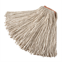 Premium All-Purpose 32 oz White 4-Ply Cotton Cut-End Mop Head with 1-Inch Headband
