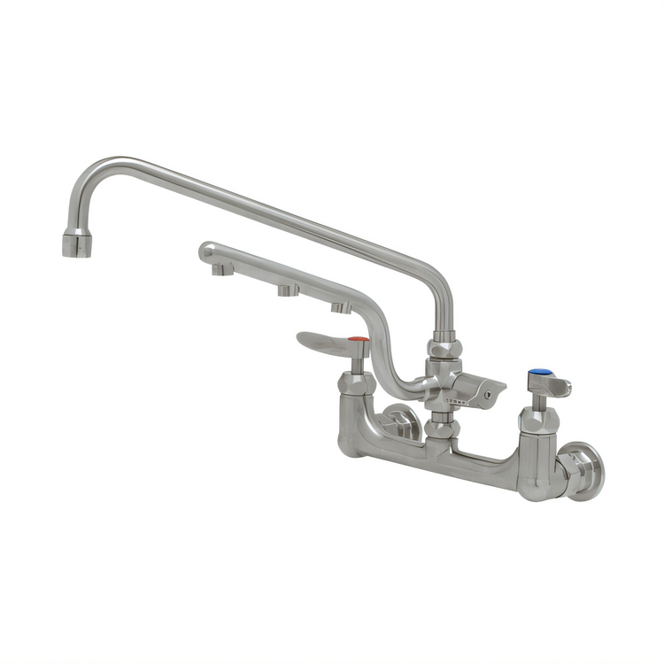 Product image #1 for UltraRinse 8-Inch Centers Wall-Mount Pre-Rinse Mixing Faucet with 12-Inch Swing Nozzle