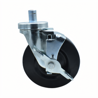 BK Resources 5SBR-6ST-HR-TLB Shelf Casters & Leveling Feet