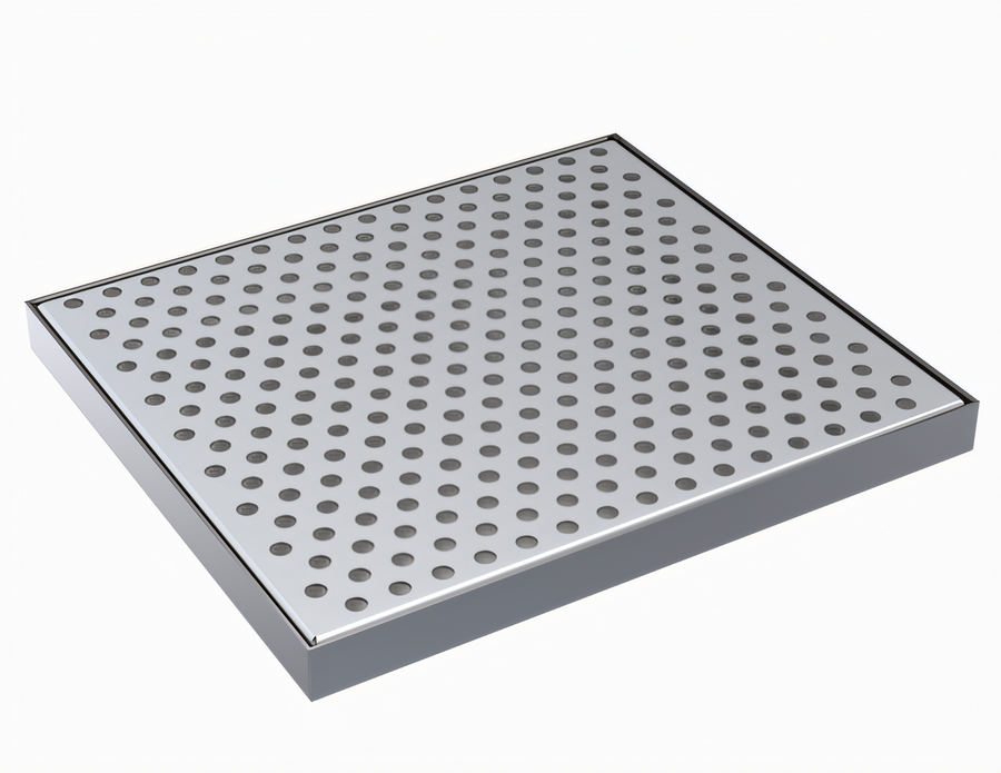 Product image #1 for Krowne 9 Inch x 8 Inch Brushed Stainless Steel Drip Tray