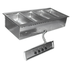 Thumbnail image #1 for Eagle Group SGDI-4-240T-D Drop-In Hot Food Well Unit, 4 Full-Size Wells, Individual Thermostatic Controls, Wet/Dry Operation, With Drain