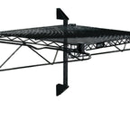 Thumbnail image #1 for Quantum WC14-CB1824BK Wall-Mounted Cantilever Wire Shelf Kit, Single Shelf, 24 x 18 in, Black Epoxy Antimicrobial Finish