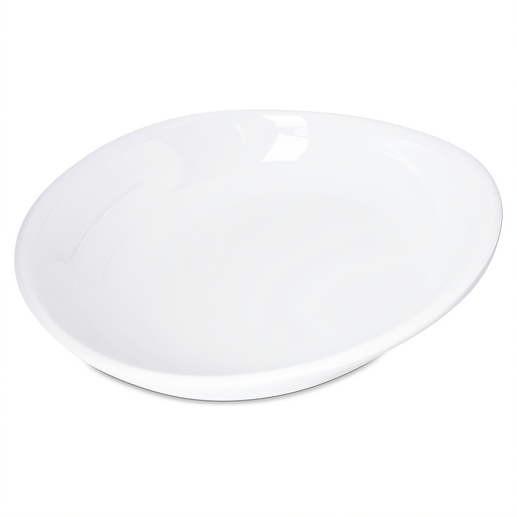 Product image #1 for Carlisle Stadia 11.5-Inch Oblong White Melamine Pasta Plate