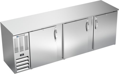 Product image #1 for Beverage-Air 94-Inch Three-Section Refrigerated Back Bar Storage Cabinet with 3 Solid Doors