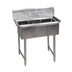 Thumbnail image #1 for BK Resources Three Compartment Convenience Store Sink with Stainless Steel Legs