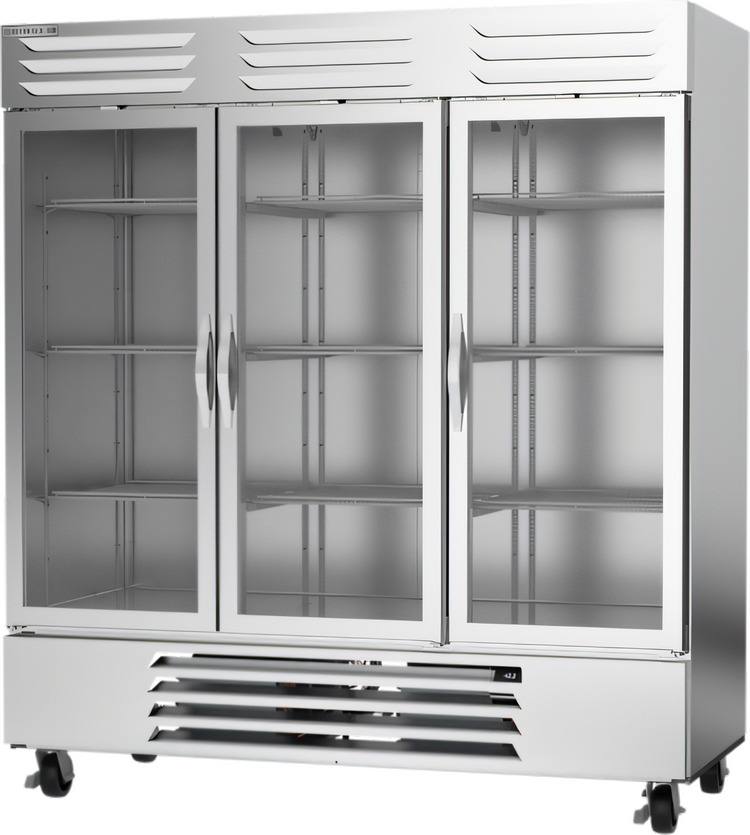 Product image #1 for Vista® Series Three-Section Reach-In Glass Door Freezer, 75-Inch Wide, Bottom-Mount Self-Contained Refrigeration