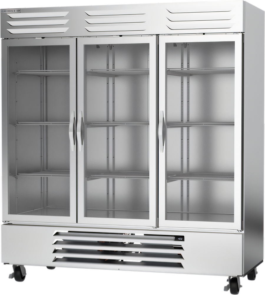 Product image #1 for Vista® Series Three-Section Reach-In Glass Door Freezer, 75-Inch Wide, Bottom-Mount Self-Contained Refrigeration