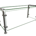 Thumbnail image #1 for Hatco Flav-R-Shield™ EP12-03615 Full-Service Pass-Over Food Shield, 1 Bay, 36 x 15 in, Tempered Glass, Brushed Stainless Steel Posts