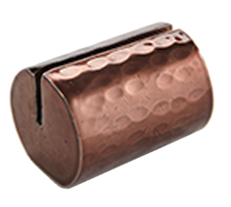 Product image #1 for Copper Hammered Cylinder Tabletop Menu Card Holder