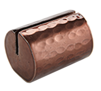 Copper Hammered Cylinder Tabletop Menu Card Holder