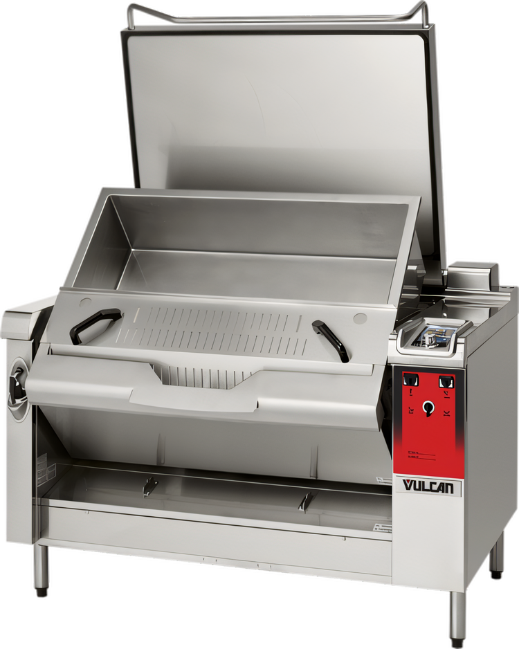Product image #1 for Vulcan PreciPan Multifunction Electric Tilting Braising Pan, 40-Gallon Usable Capacity, Open Frame, 240V, 3-Phase