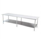 Thumbnail image #1 for Sapphire Manufacturing SMT-3084S 84-Inch Stainless Steel Work Table, 30-Inch Deep, Adjustable Undershelf