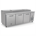 Thumbnail image #1 for Kelvinator Commercial KCHPT92.12 3-Door Self-Contained Pizza Prep Table, 94-3/16-Inch Wide, 32 Cu. Ft.