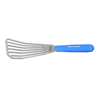 Dexter Russell Sani-Safe 6-1/2 Inch Slotted Fish Turner with Blue Polypropylene Handle