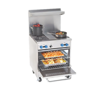 Comstock-Castle 30-Inch Commercial Gas Range with 4 Open Burners and Standard Oven