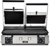 Thumbnail image #1 for Trento Commercial Countertop Double Panini Grill with Ribbed Top and 1/2 Smooth 1/2 Ribbed Bottom, 10 x 19 Inch Surface, 220V