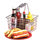 Thumbnail image #1 for American Metalcraft RBHC759 Rectangular Chrome-Plated Wire Serving Basket with Double Handles, 9 x 7 x 5 Inches Case of 24