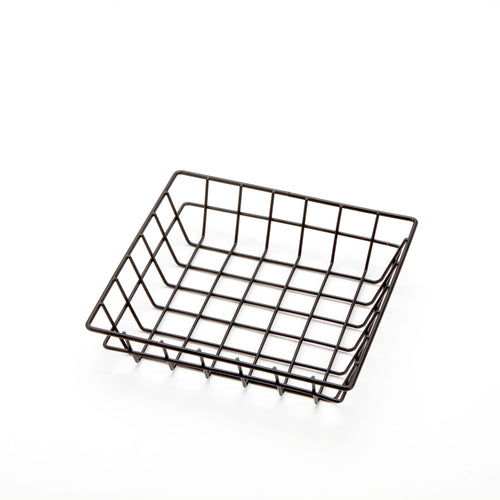 Product image #1 for American Metalcraft Black Iron Square Wire Grid Serving Basket, 8 x 8 x 2 Inches