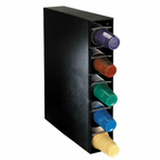 Thumbnail image #1 for Dispense-Rite PL-CT-5BT Adjustable 5-Section Cup Dispensing Cabinet, Black Polystyrene, 6-46 oz. Cup Capacity