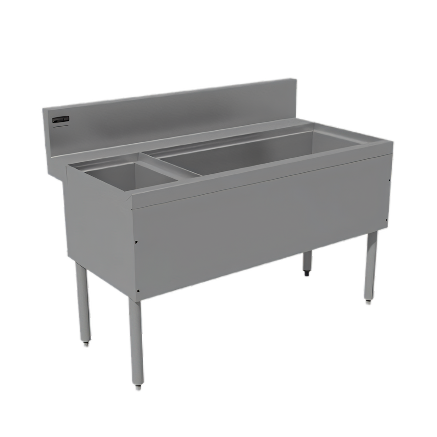 Product image #1 for Advance Tabco Prestige Supreme 42-Inch Stainless Steel Bar Ice Bin with 10-Circuit Cold Plate and Left Bottle Rack