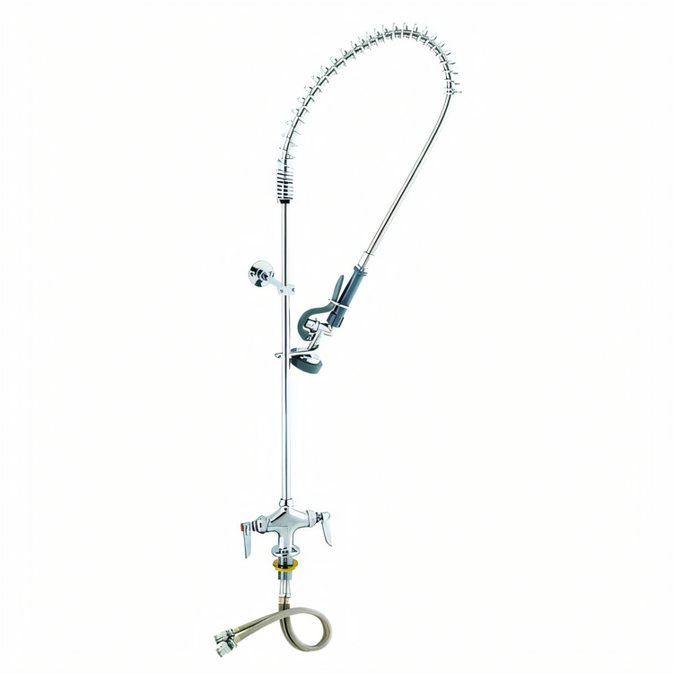 Product image #1 for EasyInstall Spring-Action Single-Hole Deck-Mount Pre-Rinse Unit with 24" Riser and 44" Hose