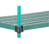 Thumbnail image #1 for QuadPlus 60 x 18 Inch Louvered Green Polymer Shelf Mat with MICROGARD Antimicrobial Protection and Wire Quad-Adjust Frame