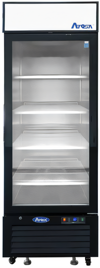 Atosa MCF8722GR One-Section Glass Door Merchandiser Refrigerator, 19.4 Cu. Ft., Black Exterior
