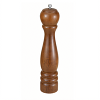 Winco 12-Inch Rubberwood Pepper Mill with Zinc Alloy Grinder