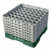 Thumbnail image #2 for Cambro Camrack® Full Size 49-Compartment Glass Rack with 6 Soft Gray Extenders, Sherwood Green