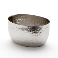 American Metalcraft 8 oz Oval Hammered Stainless Steel Sauce Cup