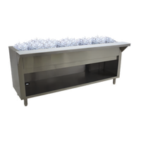 Advance Tabco Triumph (Supreme) Ice Cooled Serving Counter, 4-Pan Capacity, Open Rear Base