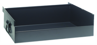Quantum TT-CT9 Closed-Front Removable Tray for Tray Truck System, 36 x 9 x 3 Inches, Black Steel