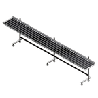 Thumbnail image #1 for Dinex DXIESRC6 6-Foot Mobile Cantilever Tray Make-Up Conveyor with PVC Rollers and Stainless Steel Frame