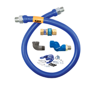 Dormont Blue Hose 1-1/4 Inch x 48 Inch Moveable Gas Connector Hose Basic Kit with Swivel MAX, SnapFast QD, and Restraining Device