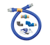 Thumbnail image #1 for Dormont Blue Hose 1-1/4 Inch x 48 Inch Moveable Gas Connector Hose Basic Kit with Swivel MAX, SnapFast QD, and Restraining Device