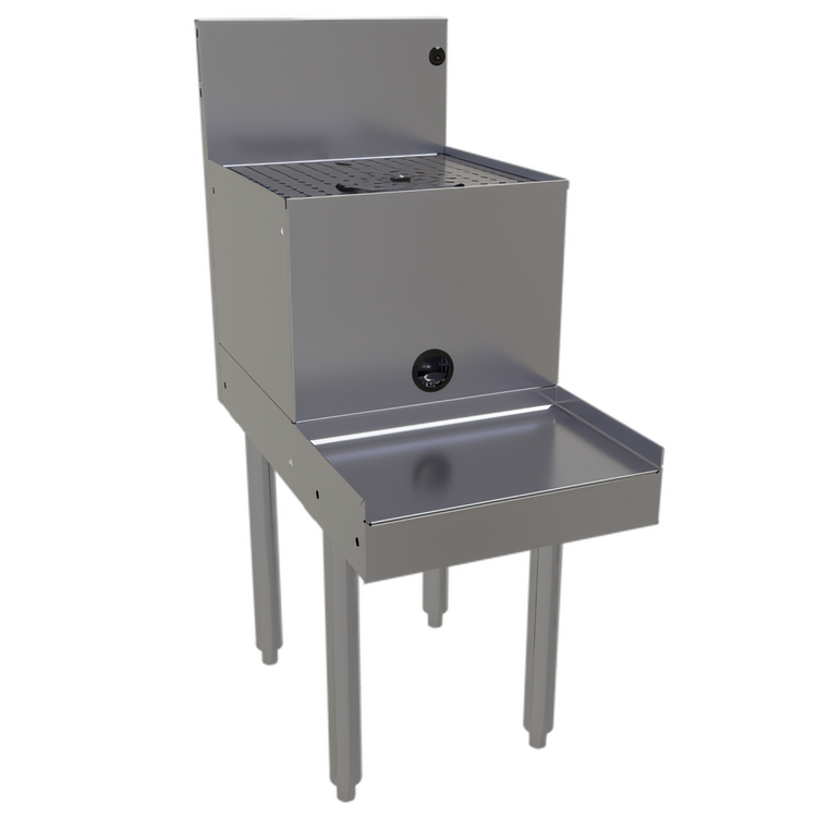 Product image #1 for 14-Inch Wide Freestanding Drainboard Blender Station with Rinser Faucet
