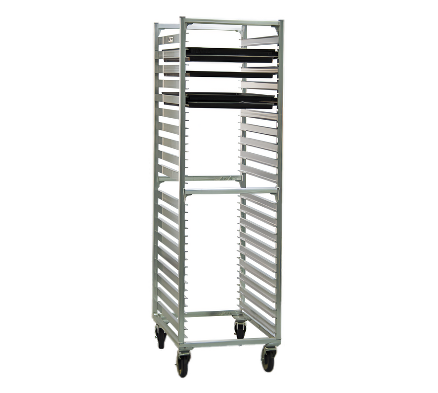 Product image #1 for New Age Mobile Full-Height Aluminum Bun Pan Rack, Open Sides, 38-Pan Capacity