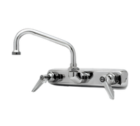 T&S Brass B-1125-M 8-Inch Centers Wall-Mount Workboard Faucet with 6-Inch Swing Nozzle and Lever Handles