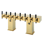 Thumbnail image #1 for Perlick Corporation 4006-20BTF2 20-Faucet Bridge Tee Draft Beer Tower, Countertop, Glycol-Cooled, Tarnish-Free Brass